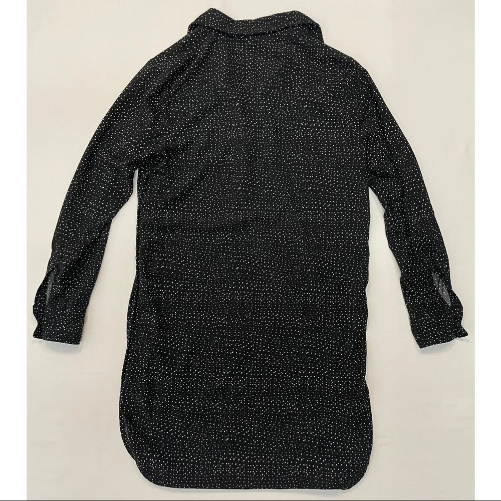 Lila Rose Long Sleeve Shirt Dress size Black and White Polka Dot Size Small - Picture 4 of 9